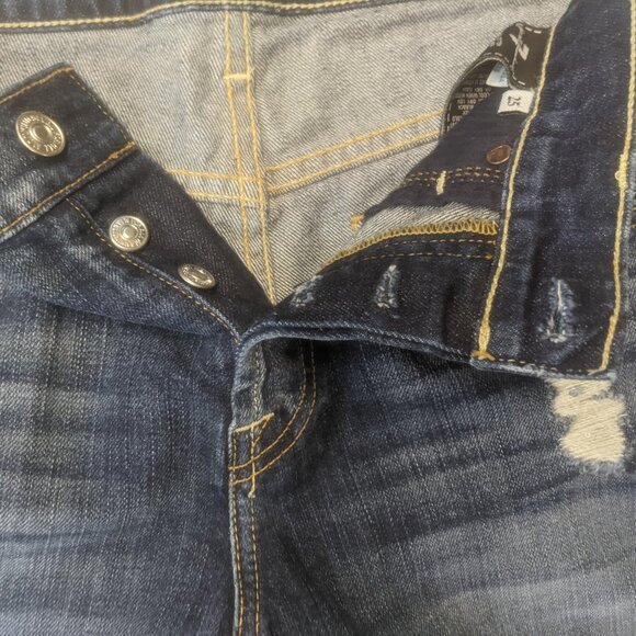 7 For All Mankind Size 25 Distressed Denim Shorts - Picture 12 of 16